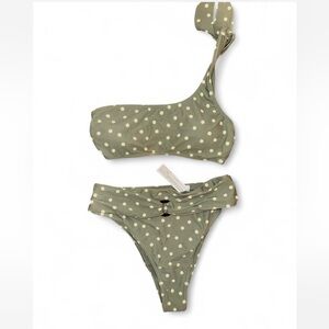 Abercrombie & Fitch Polka Dot One-Shoulder Bikini